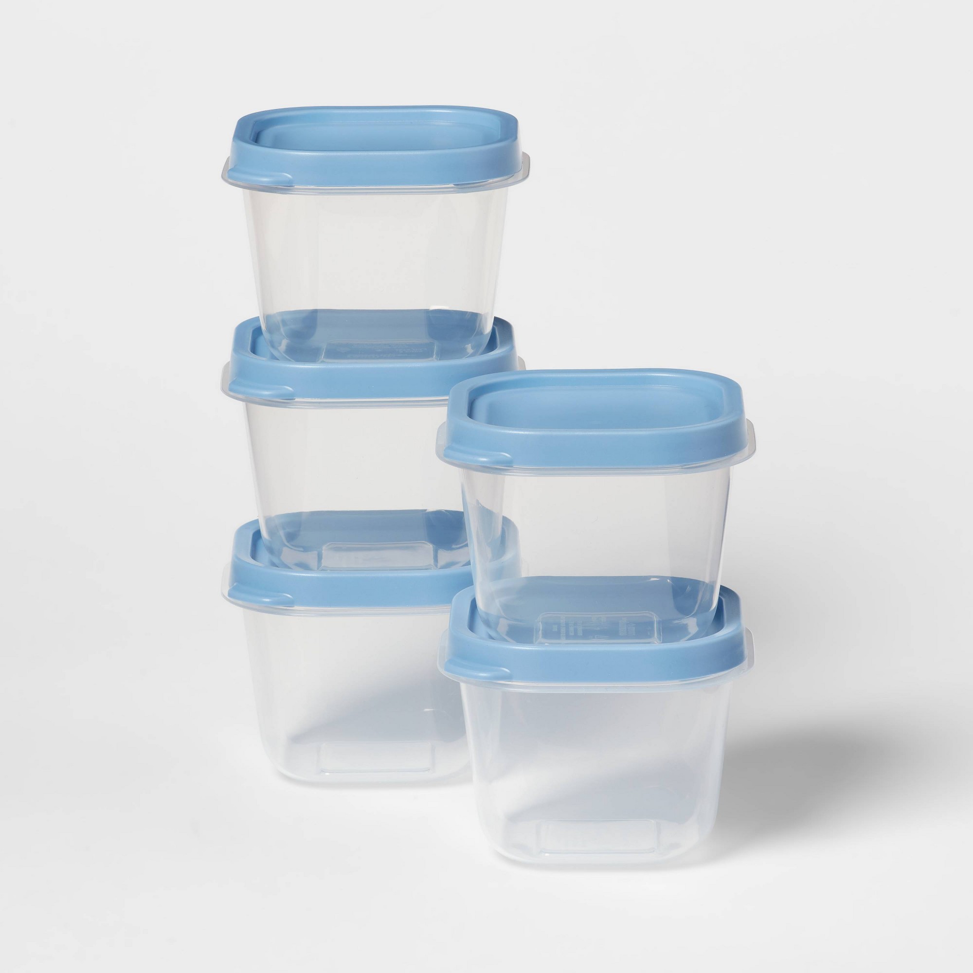 Food Storage Prep Containers - 10個入り青色プラスチック食品保存容器セット（蓋付き）、キッチンでの鮮度保持のための2カップミールプレップボックス