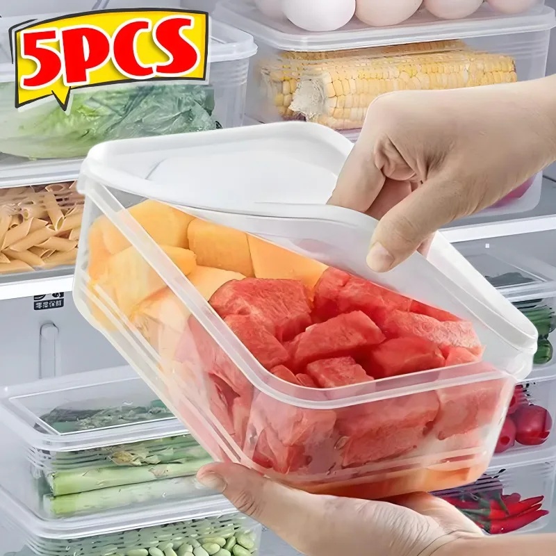 Food Storage Box Plastic - 肉や野菜用の冷蔵庫収納ボックス、鮮度保持収納ボックス、透明食品保存ボックス、キッチンオーガニ