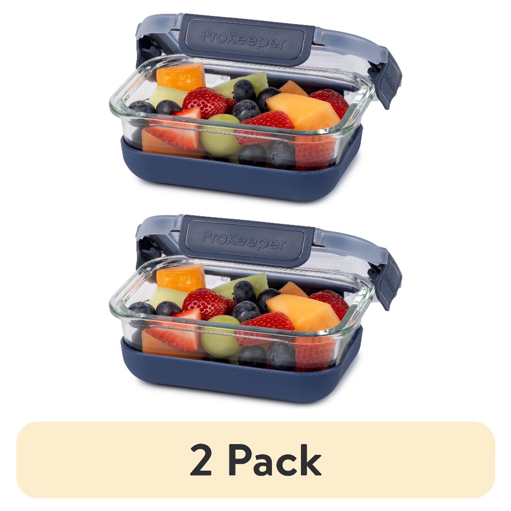 Food Storage Silicone - 2パック 1.6カップ ガラス製食品保存容器 滑り止めシリコンベース蓋付き、気密漏れ防止キッチンパントリー整理用具、食事の準備、残り物、乾物、スナック、スパイス用、積み重ね可能で省スペースなデザイン