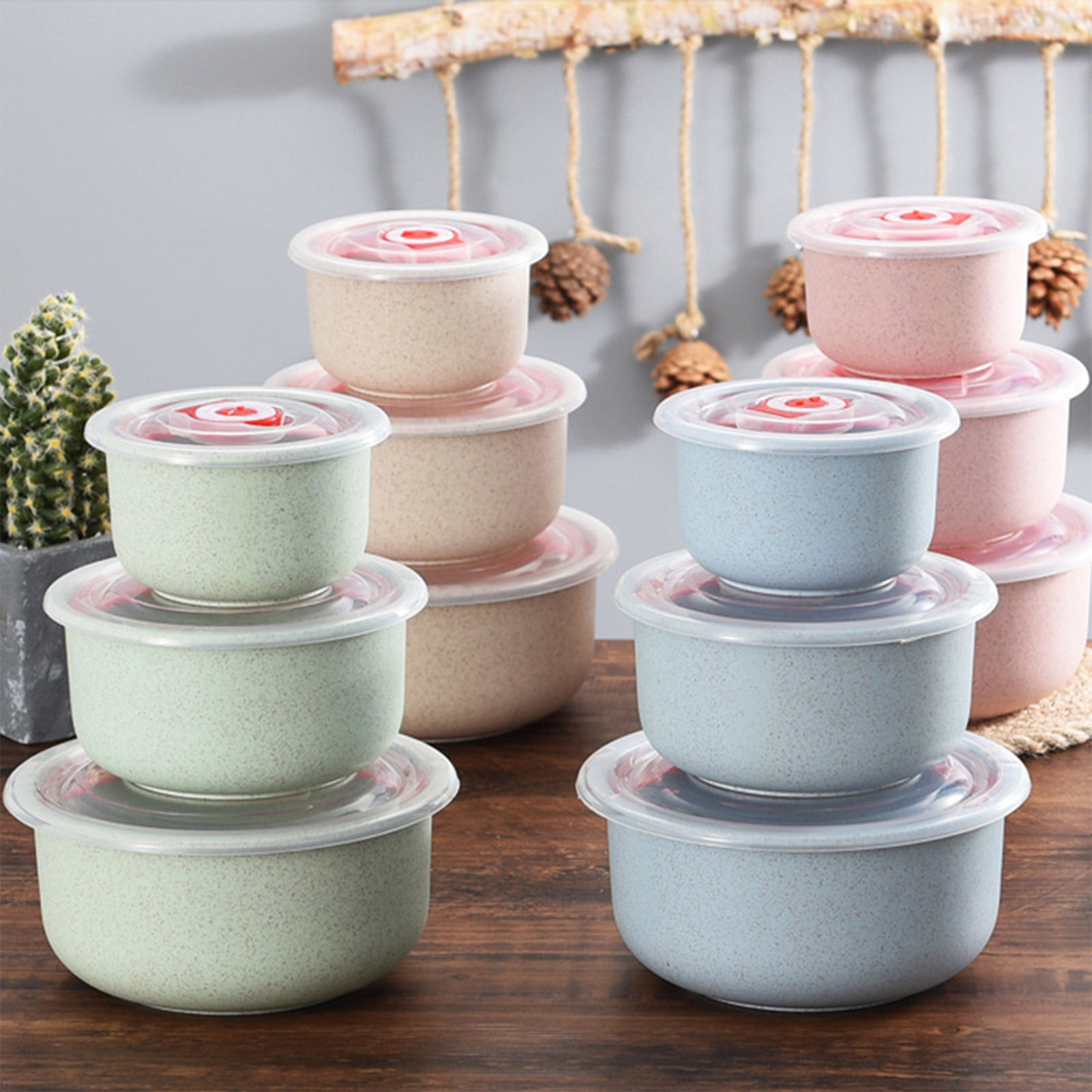 Food Storage Prep Containers - 3個入り食品保存容器弁当箱軽量食品保存容器キッチン収納ピクニック食事準備テイクアウト用