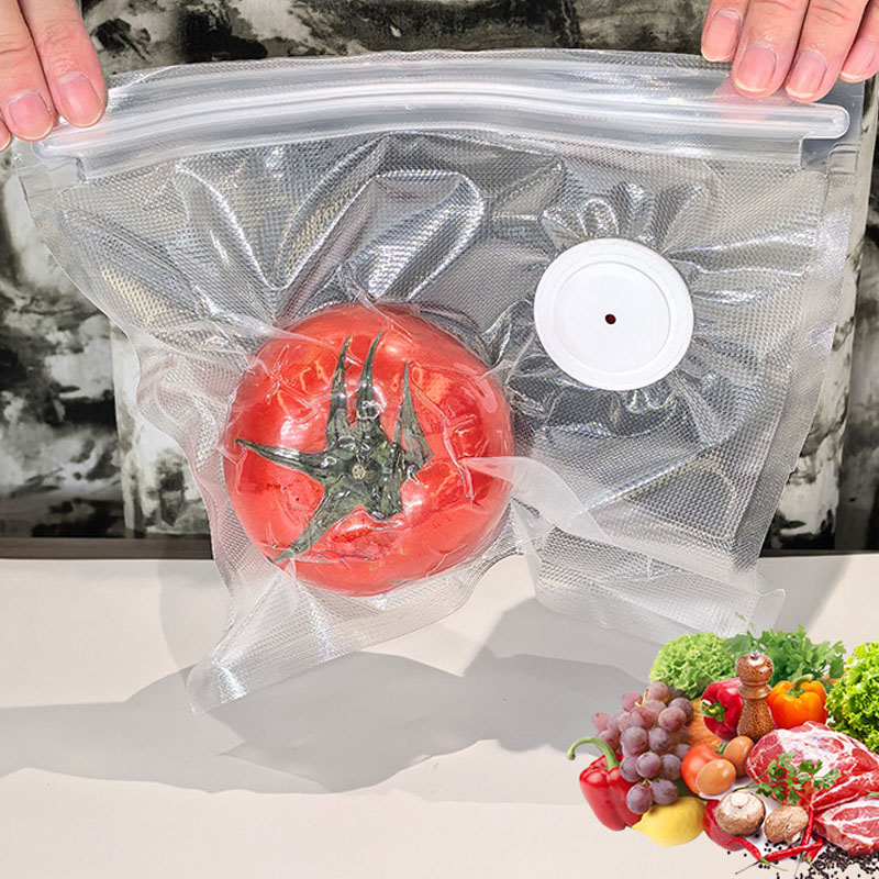 Food Storage Zipper Bags - アップグレード版真空食品保存袋ジッパーバッグセットUSB電動ポンプ真空シーリングバッグBPAフリープラスチック真空バッグ