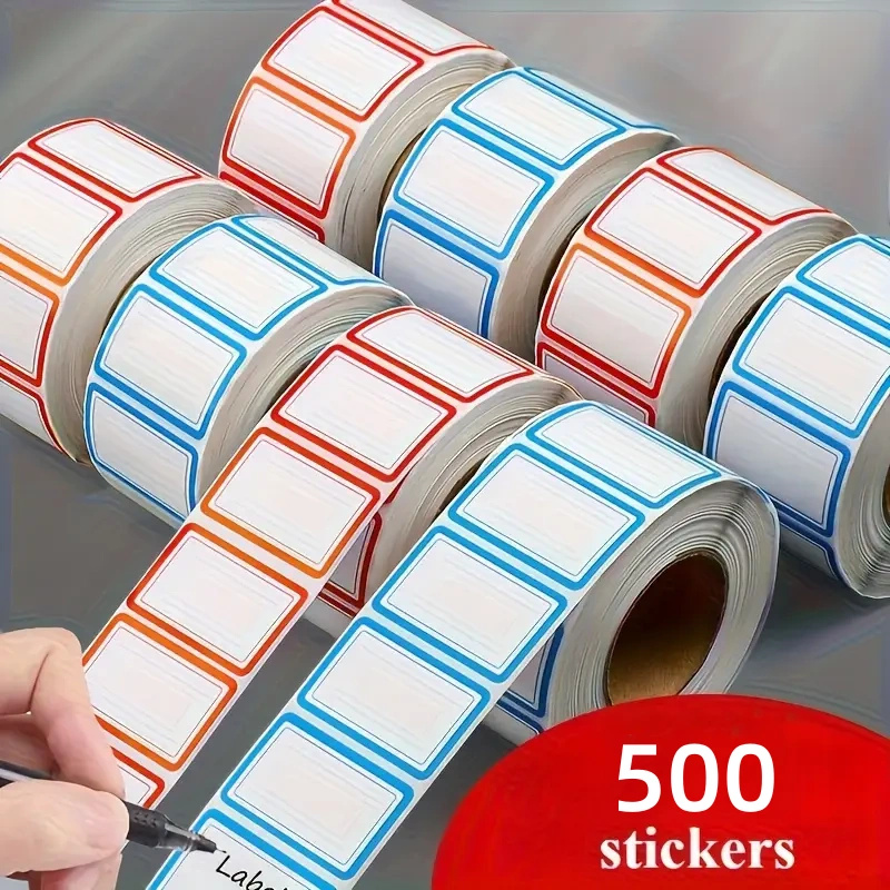 Food Storage Canister - 500枚 冷凍ラベルステッカー 残留物なし 防水&耐油性 冷凍庫 冷蔵庫