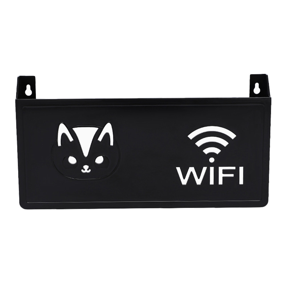 Food Storage Box Plastic - 壁掛けルーター収納ボックス装飾WiFiホルダーオーガナイザー省スペースルーターハイダーボックスケーブル管理換気棚