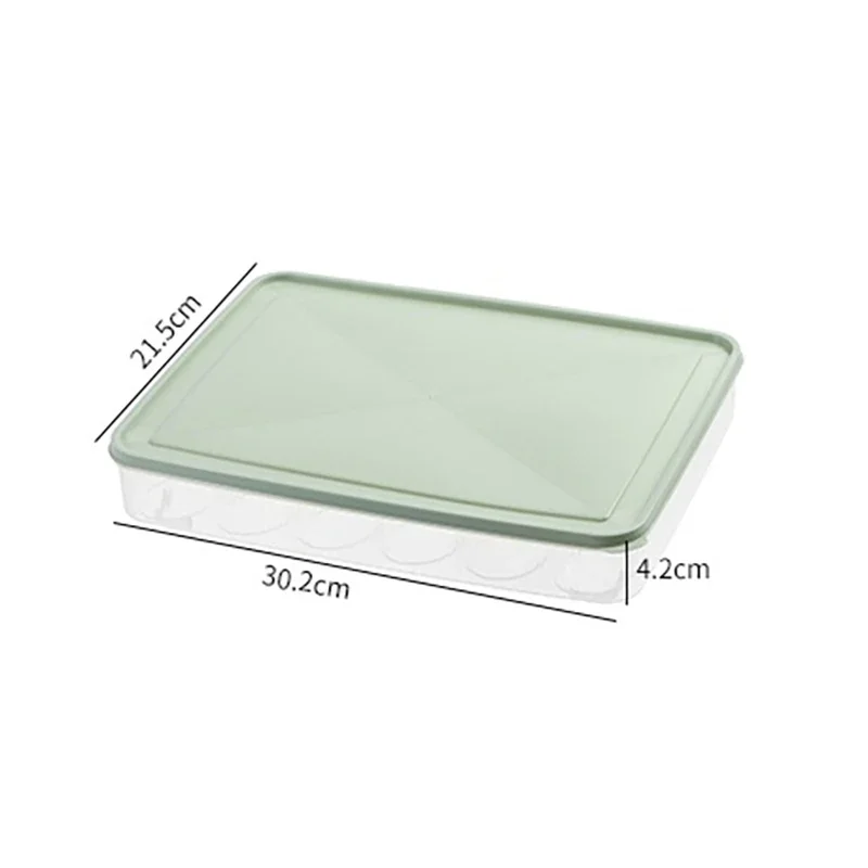 Egg Storage Holder - 24グリッド冷蔵庫卵収納ボックス キッチン冷蔜庫家庭用保存プラスチック餃子鮮度保持ケースホルダー