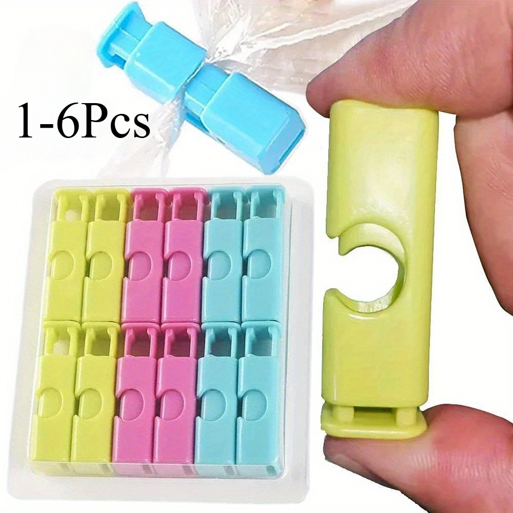 Food Storage Plastic Bag - 2-12 個ポータブルキッチン収納食品スナックシールシールバッグクリップシーラークランププラスチックツールキッチンアクセサリー食品 BagClipsia