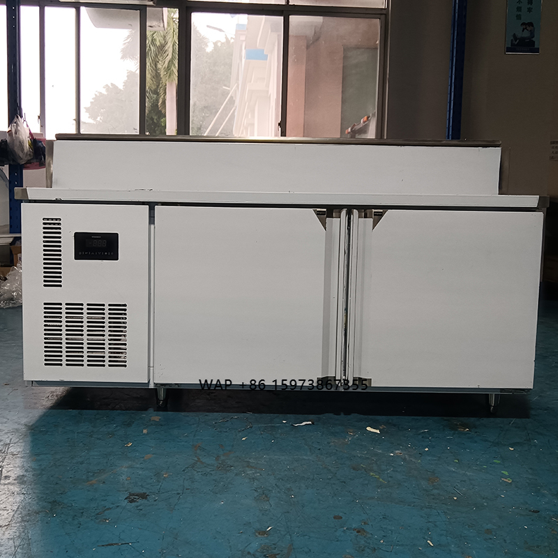 Food Storage In Cooler - 0～10℃低温業務用2ドアピザ準備台冷蔵庫自動霜取り冷蔵食品保存庫