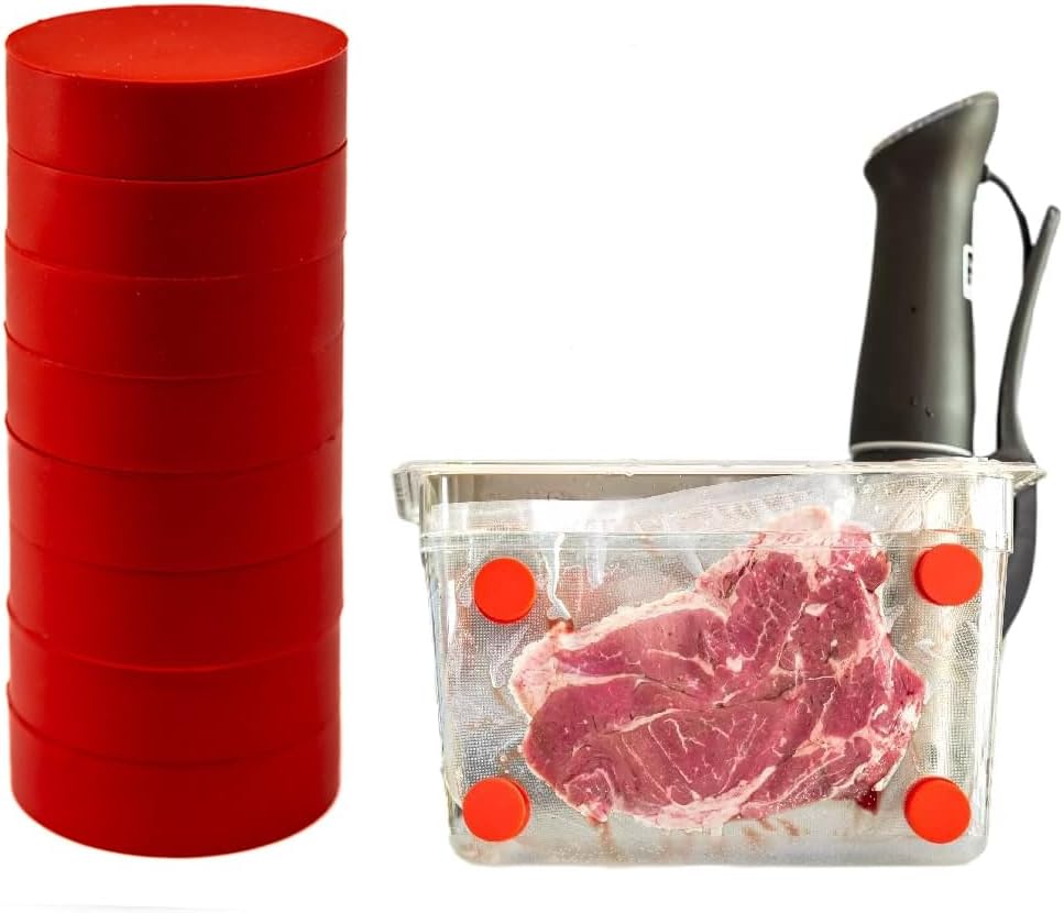 Food Storage Silicone - 食品グレードのシリコンコーティングマグネット,フローティングバッグを止めるための磁気を備えた調理アクセサリー,8個セット