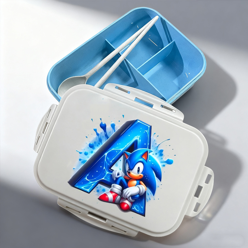 Food Storage System - ソニックスランチボックス弁当ゲーム漫画文字 A-Z 食品保存容器学生学校ピクニックランチボックスオフィスディナーケースギフト