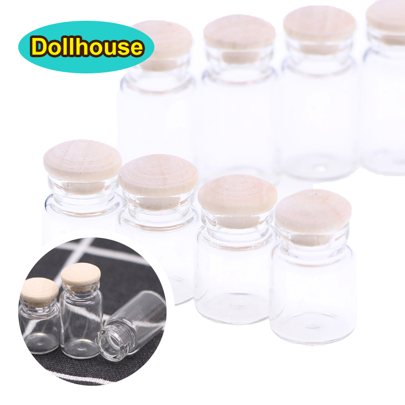 Food Storage Jar Glass - 4 個 1:12 ドールハウスミニチュアガラス瓶モデルキャンディージャー収納瓶木製蓋付き装飾食品おもちゃアクセサリー