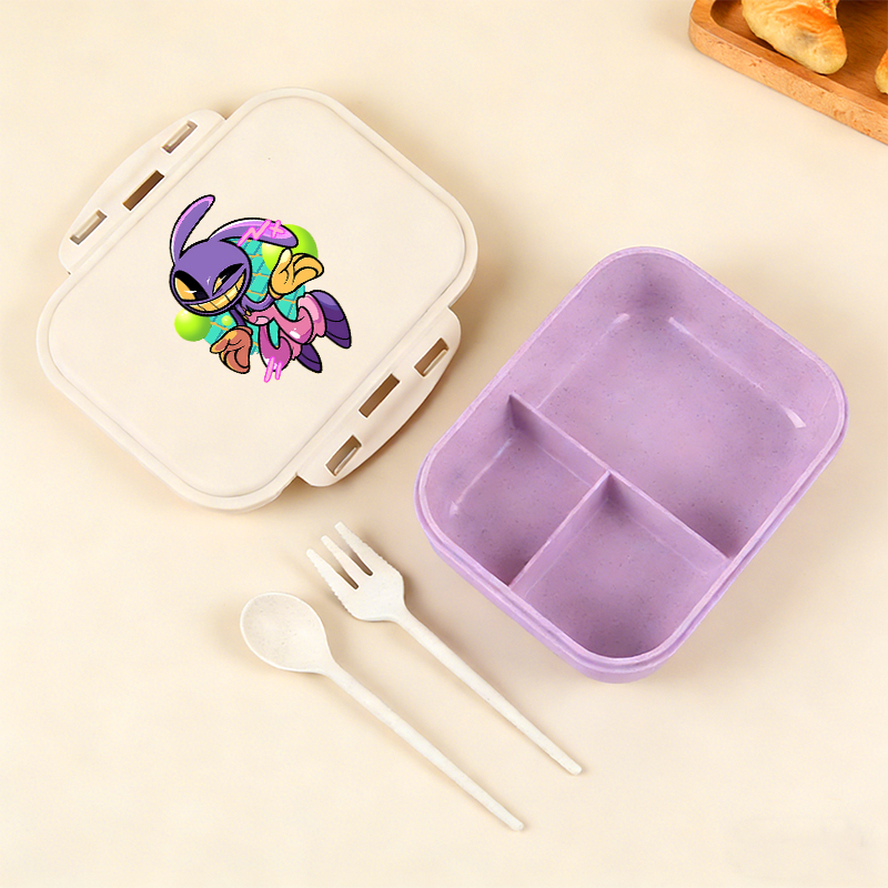 Food Storage System - アニメアメージングデジタルサーカスランチボックスポータブル弁当箱学生用品食品収納ケース単層容量誕生日ギフト