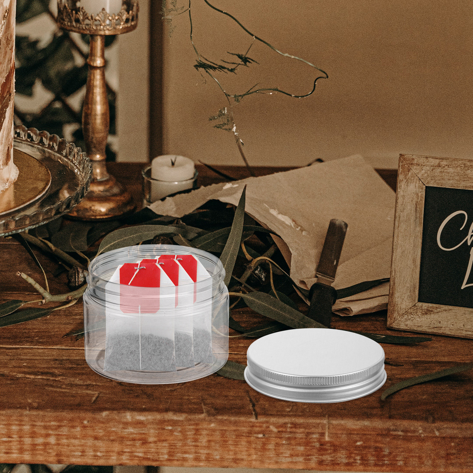 Food Storage In The Kitchen - 10個入り保存瓶 食品保存容器 透明 気密漏れ防止 キッチンパントリーオーガナイザーケース 茶葉