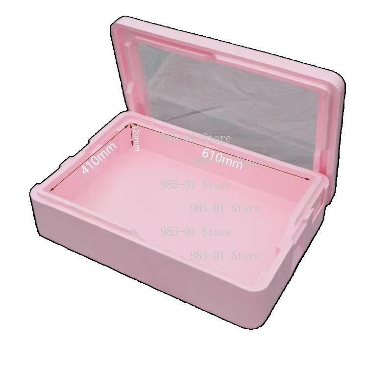 Food Storage In Cooler - 透明カバー付きポータブル断熱フォームクーラーボックス - ティラミス型収納＆食品鮮度保持容器