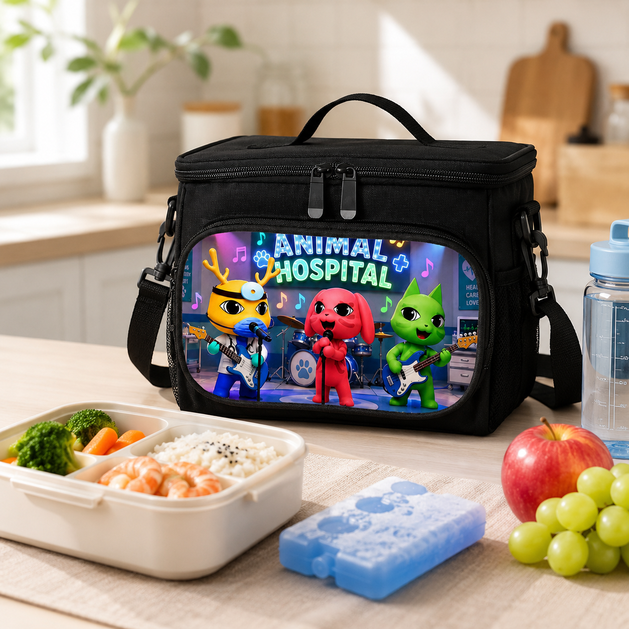 Food Storage In Cooler - 断熱ランチバッグクーラートート動物病院漫画ランチボックス子供学生ピクニック用保温食品保存バッグ