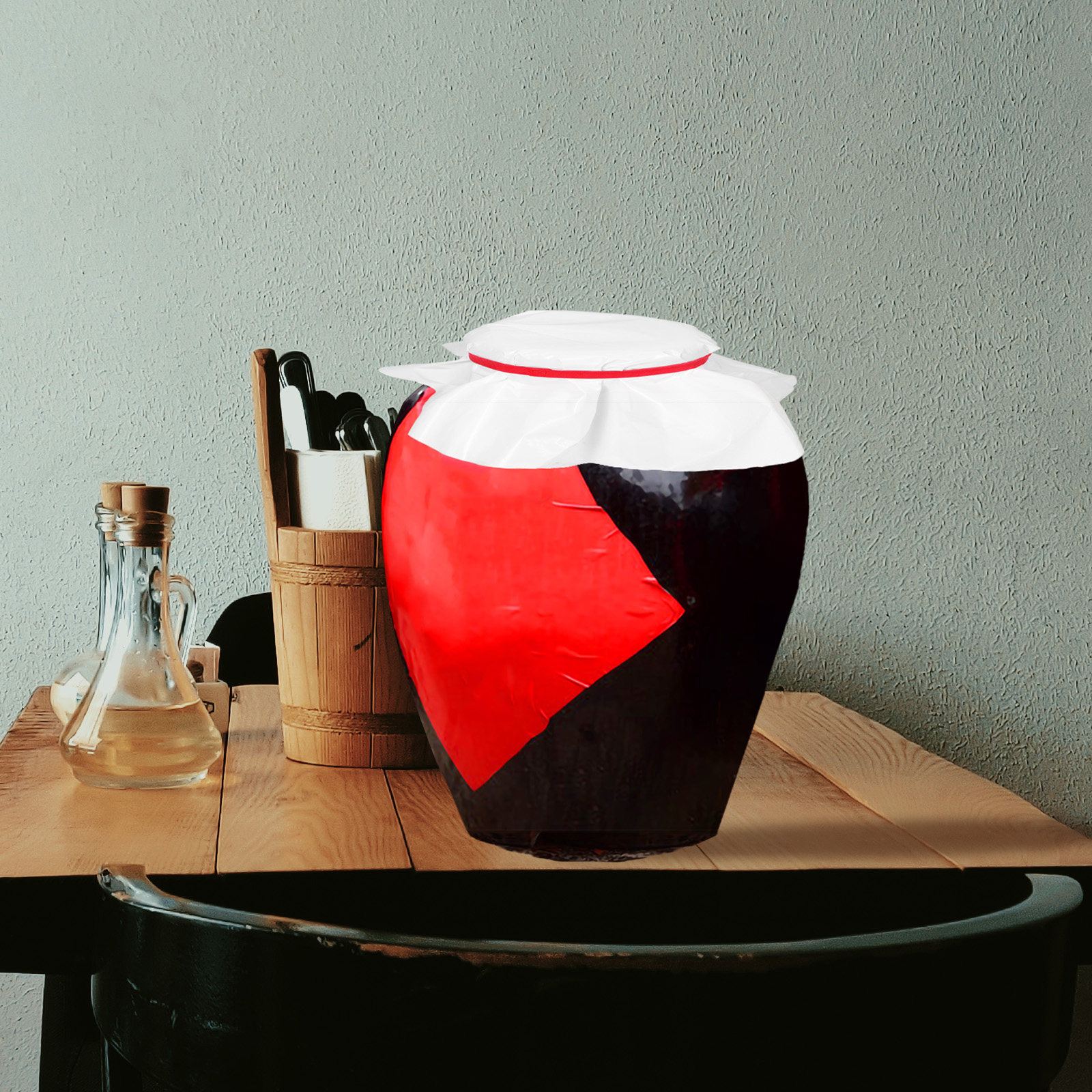 Food Storage Jar Glass - 1 セットワイン瓶蓋シール生地不織布 PP 弾性気密シール材ガラスセラミック瓶 DIY 食品保存鮮度用