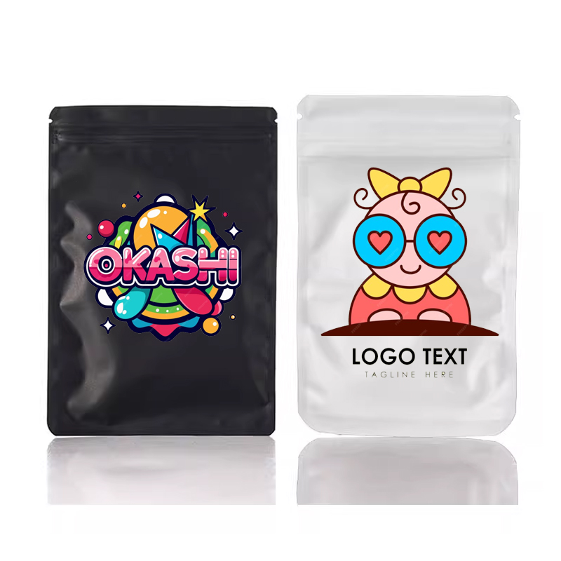 Food Storage Zipper Bags - 高品質カスタマイズされたプリントアルミ箔ジッパーバッグ防湿茶砂糖ナッツ結婚式の包装ポーチプリントロゴ