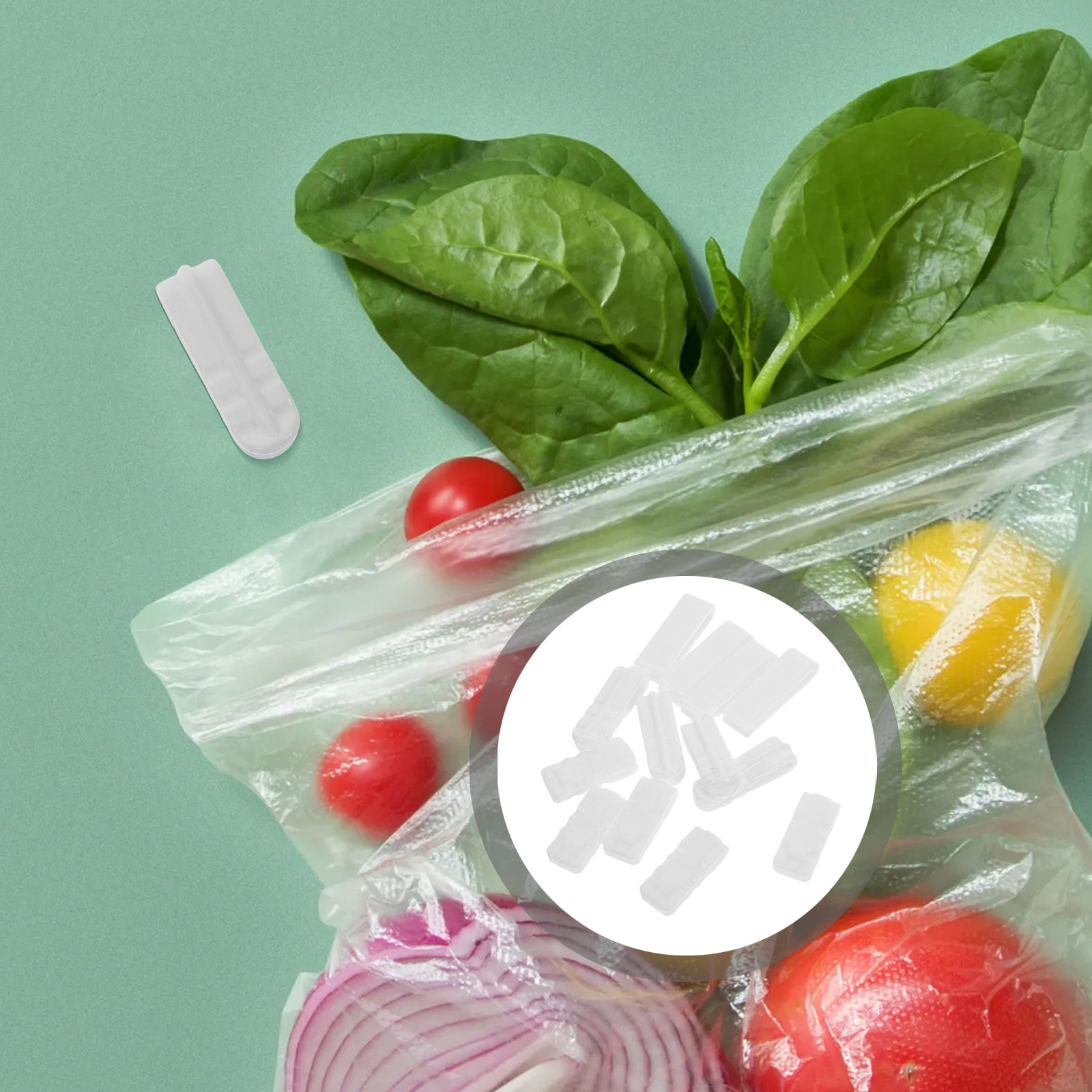 Food Storage Plastic Bag - 15 個真空バッグシーリングクリッププラスチックシーラークリップ食品鮮度保持スナックパンバッグクランプキッチン収納スナックシーラー