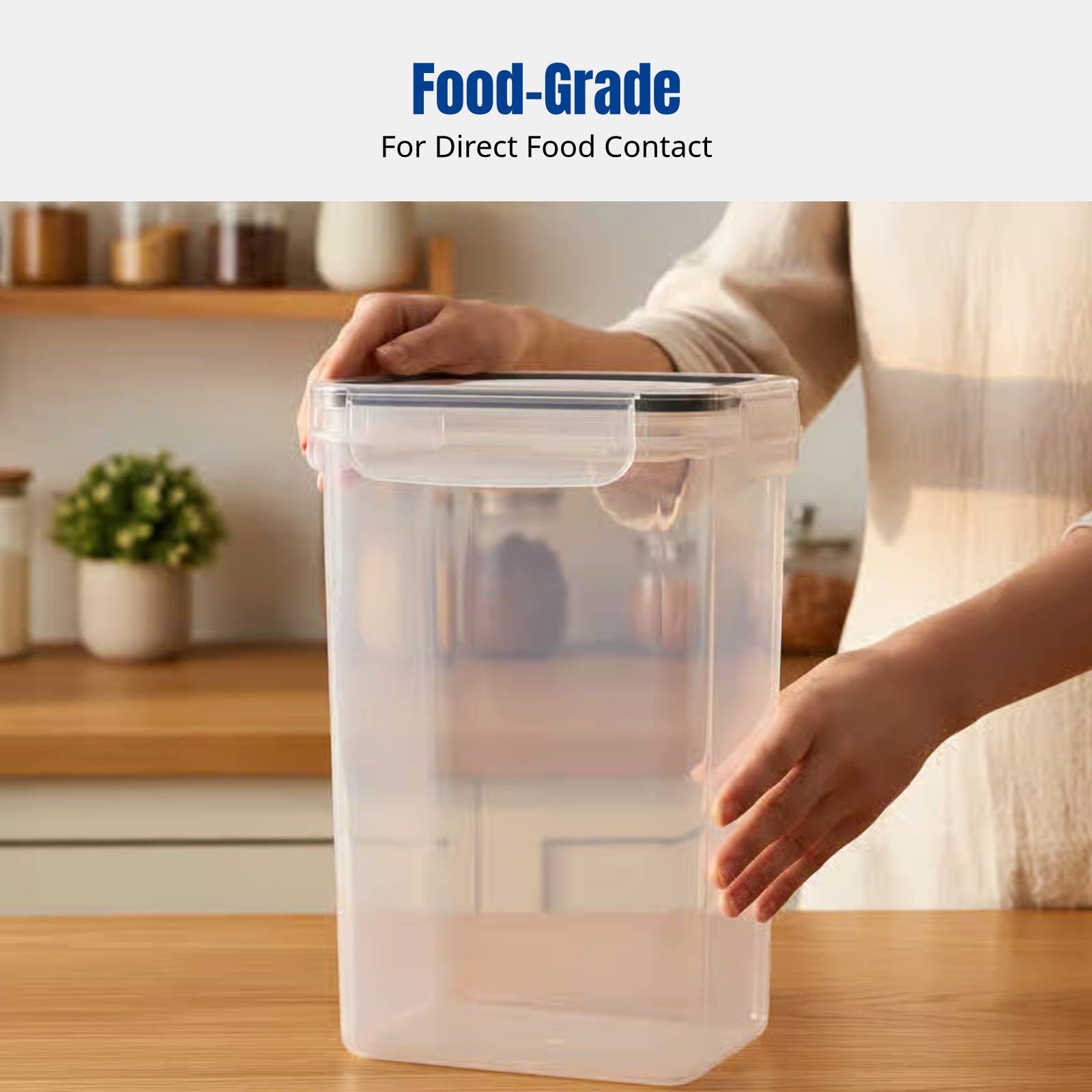 気密食品保存容器セット、大容量、透明、積み重ね可能、冷蔵庫用 - Food Storage In The Kitchen のレビューと価格