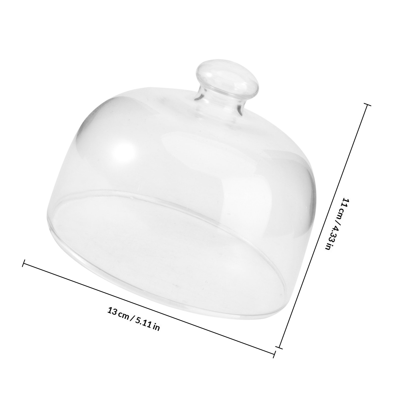 1 個クリアケーキドームガラスカバー直径 13 センチメート - Food Storage Glass Round のレビューと価格