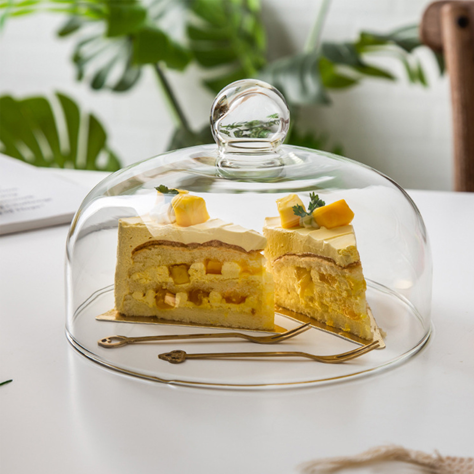 1 個クリアケーキドームガラスカバー直径 13 センチメート - Food Storage Glass Round のレビューと価格