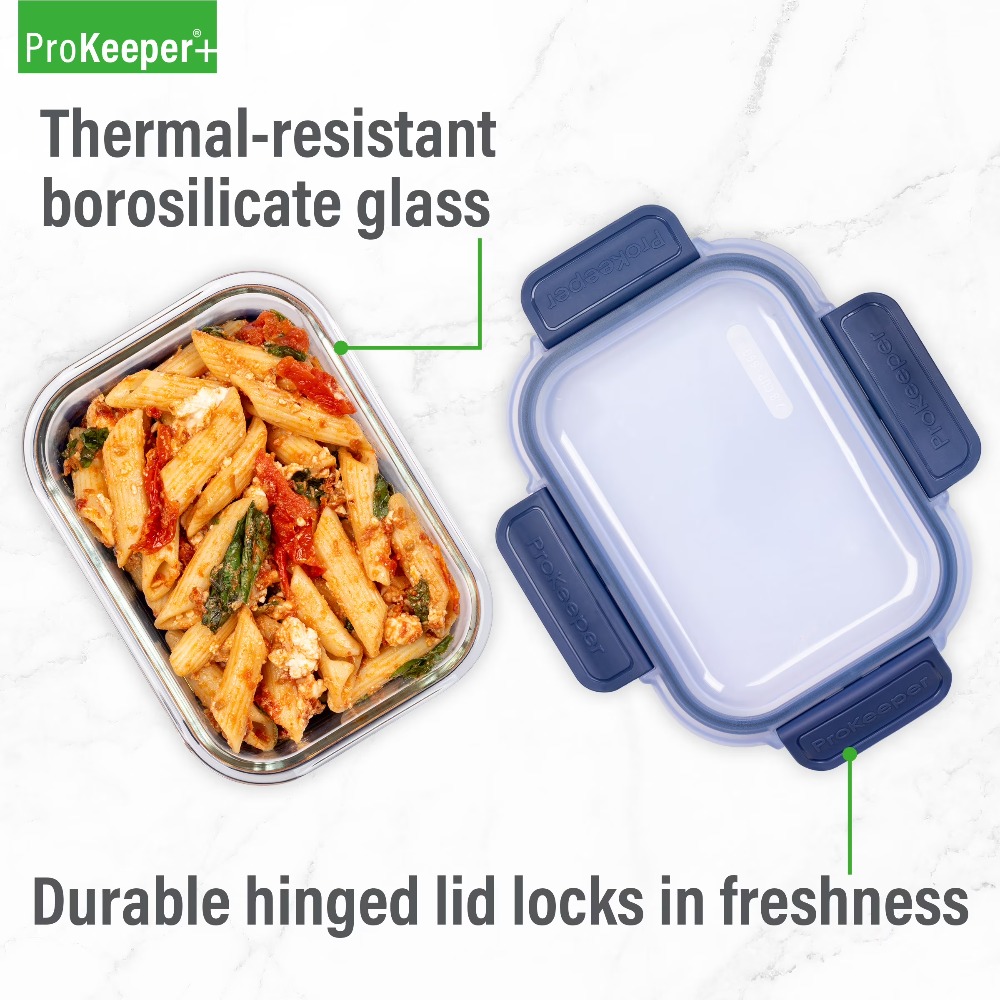 2.8カップガラス製食品保存容器、シリコンベースと気密ロック - Food Storage Silicone のレビューと価格