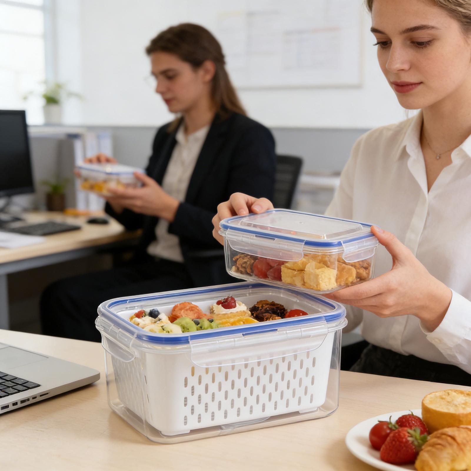 4 in 1 食品保存容器 4 in 1 漏れ防止透明オーガ - Food Storage Plastic Container のレビューと価格