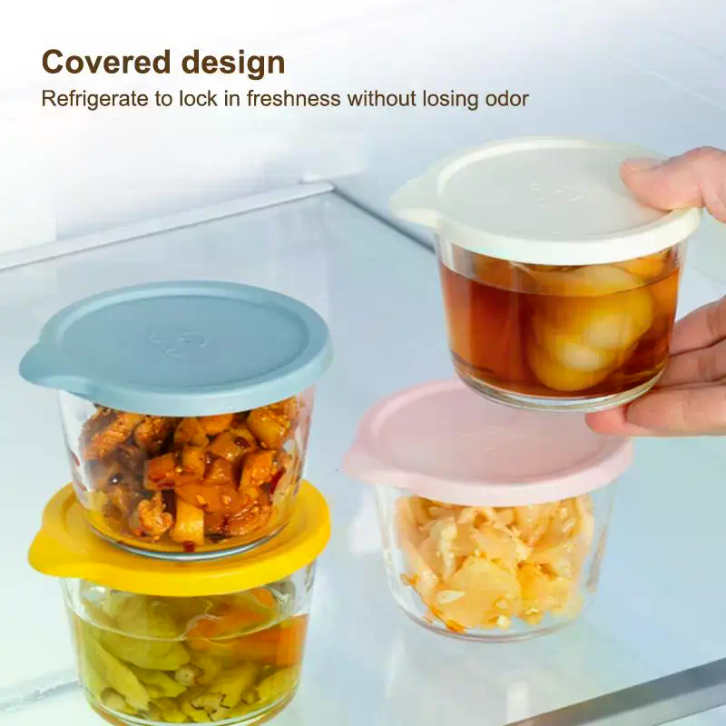 丸型食品保存容器ガラスピクルス密封瓶冷蔵庫果物野菜保存瓶 - Food Storage Glass Round のレビューと価格