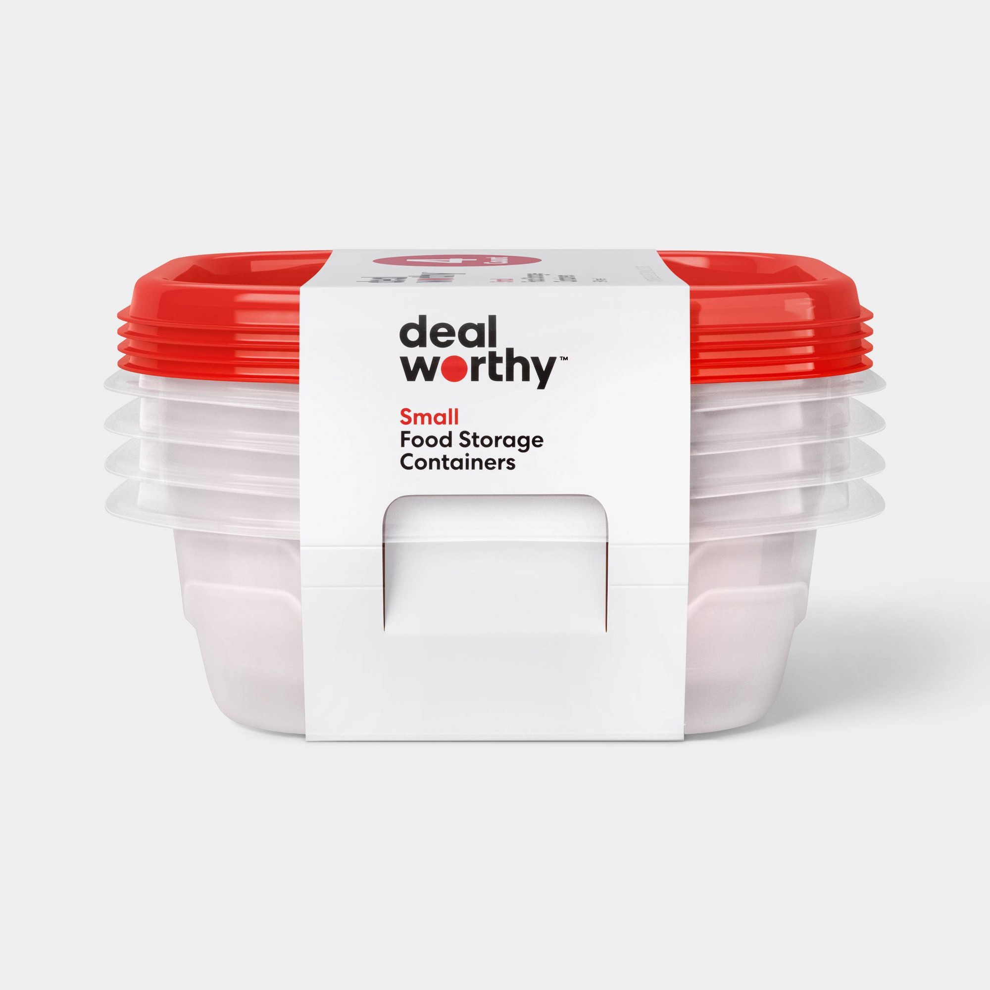 4個入り小型正方形食品保存容器、スナップ蓋付き、23オンス再 - Food Storage Prep Containers のレビューと価格