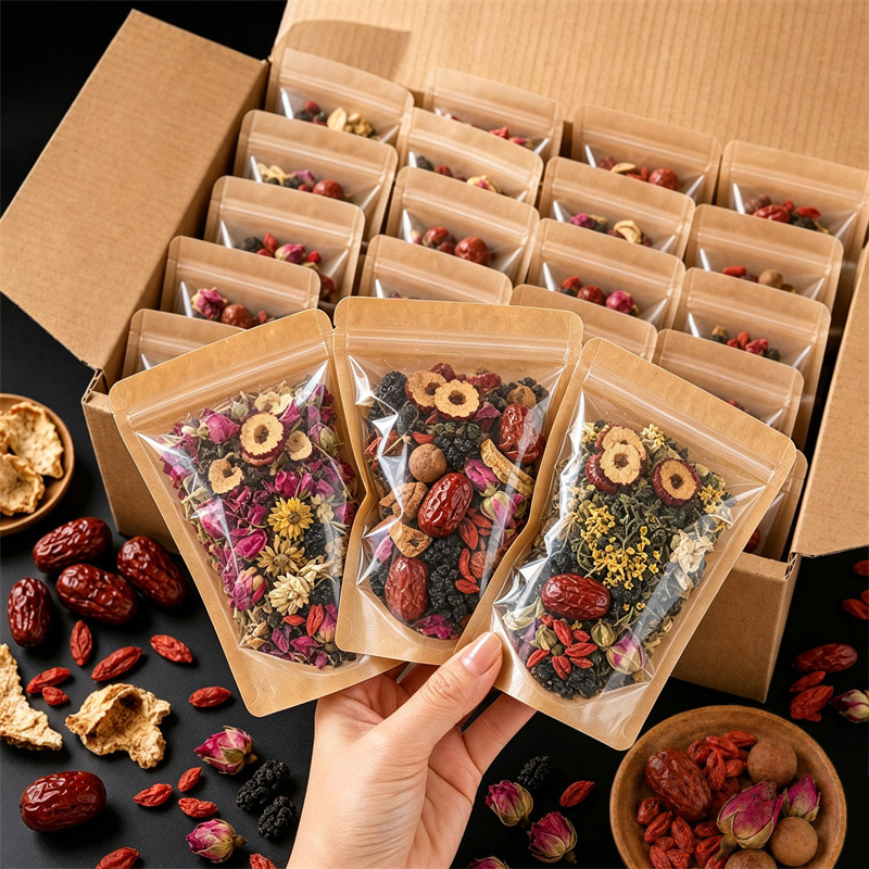 100 個透明クラフト紙包装スタンドアップバッグ食品グレード - Food Storage Zipper Bags のレビューと価格