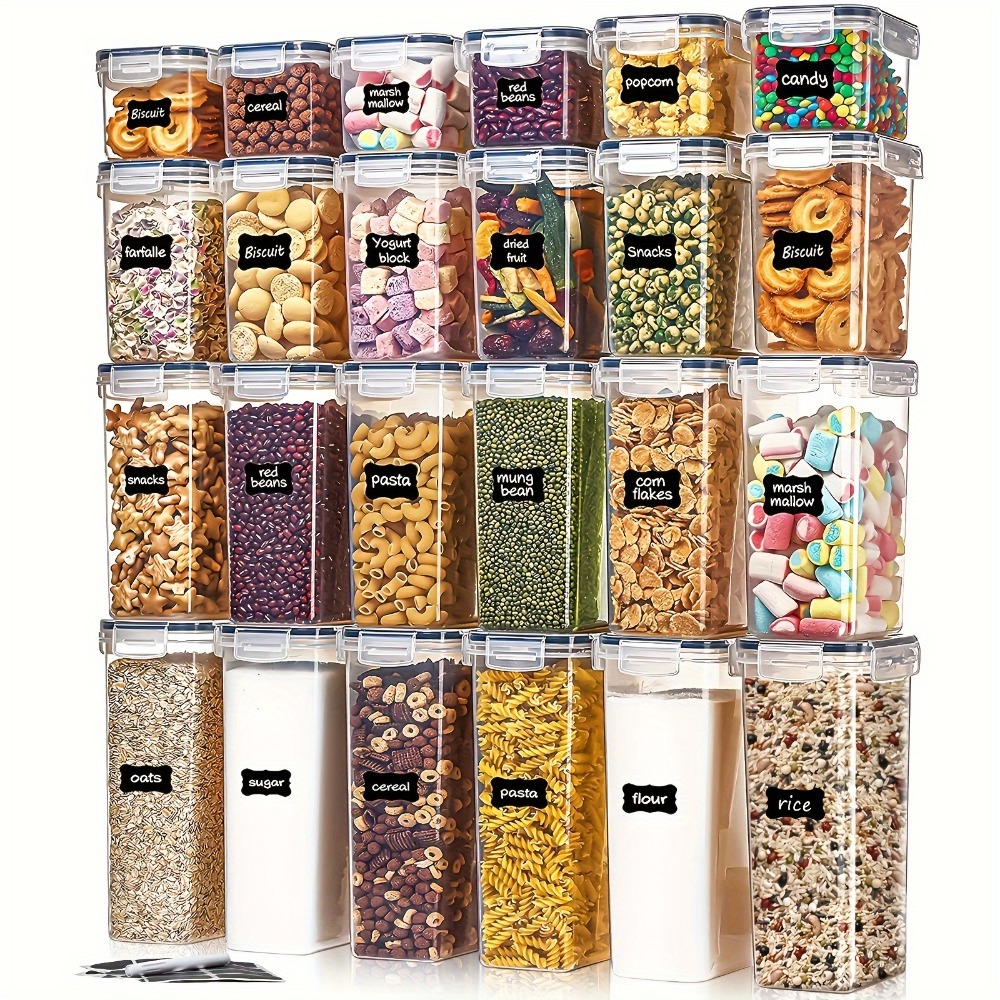 24個入り食品保存容器 12箱 12蓋 気密パントリーオーガ - Food Storage Canister のレビューと価格