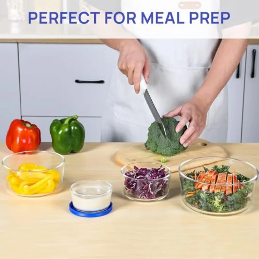 蓋付きガラスボウル4個セット（1カップ、2カップ、4カップ、 - Food Storage Prep Containers のレビューと価格