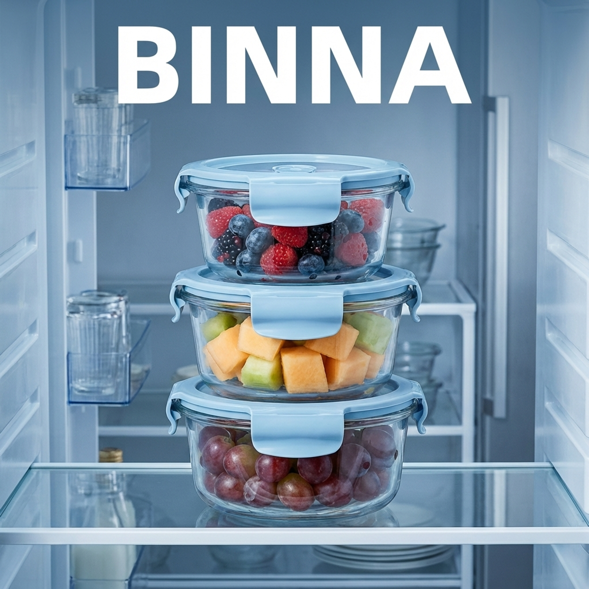 ロックブルー丸型ガラス製食品保存容器 1000ml、電子レン - Food Storage Glass Round のレビューと価格
