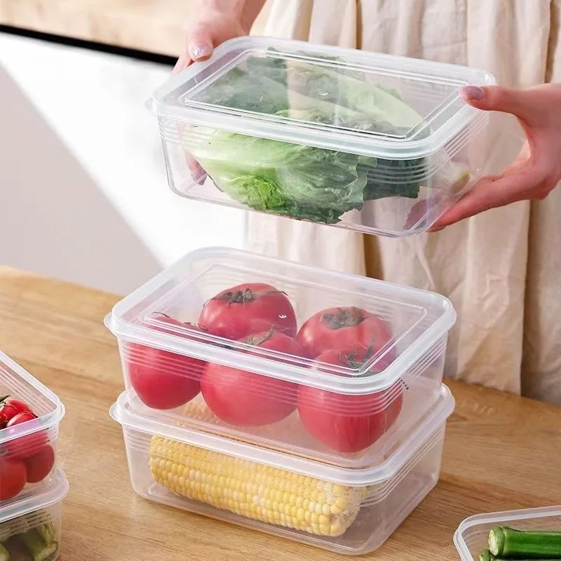 肉や野菜用の冷蔵庫収納ボックス、鮮度保持収納ボックス、透明食 - Food Storage Box Plastic のレビューと価格