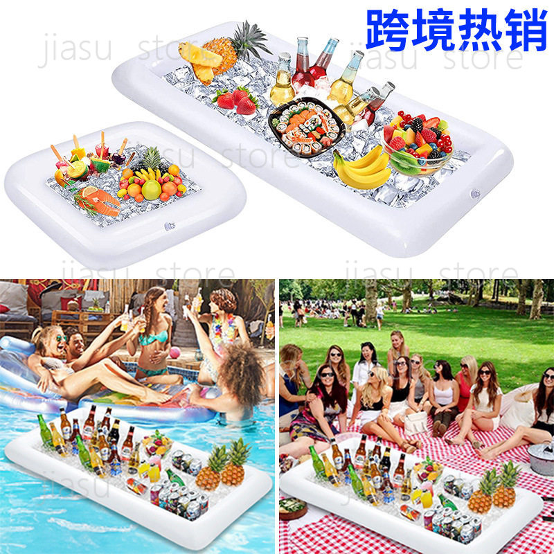 多機能インフレータブルフローティングアイス クーラー トレイ - Food Storage In Cooler のレビューと価格