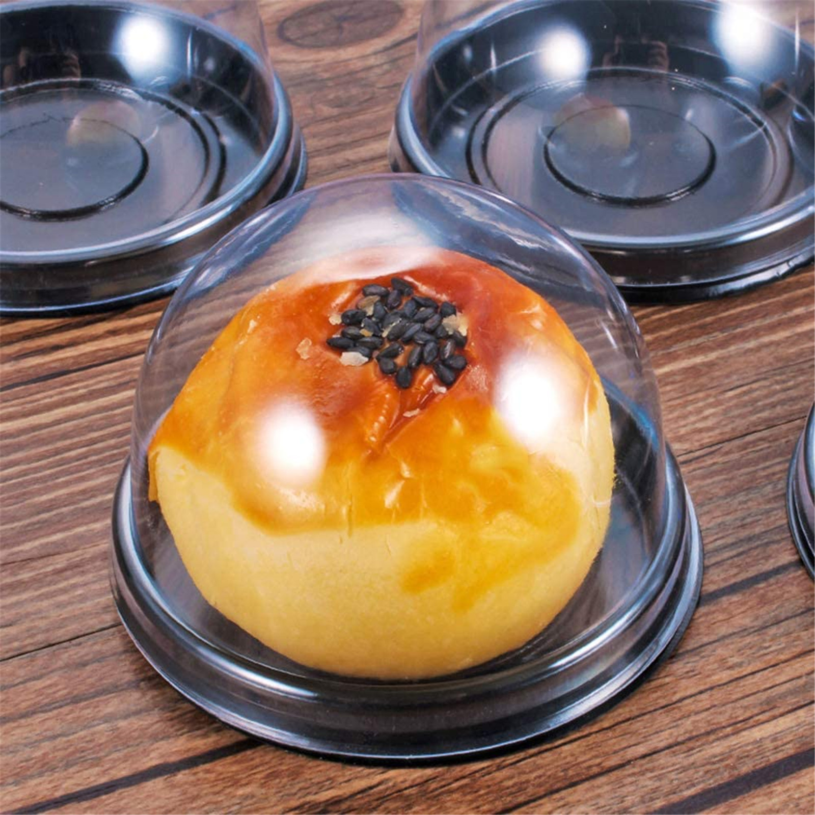 ケーキボックスコンテナホルダー丸型プラスチック透明ドーム50 - Egg Storage Holder のレビューと価格