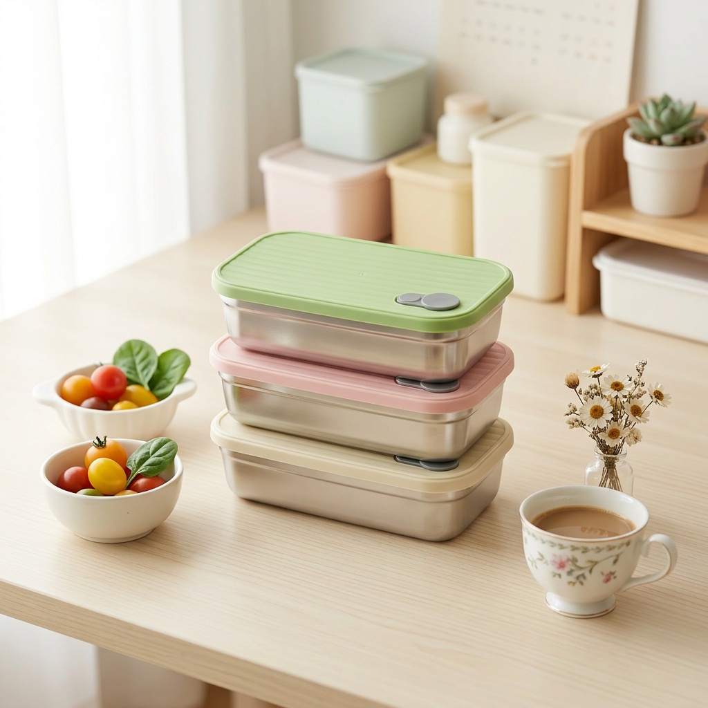ステンレス製弁当箱、金属製ランチボックス、電子レンジ対応食品 - Food Storage Prep Containers のレビューと価格