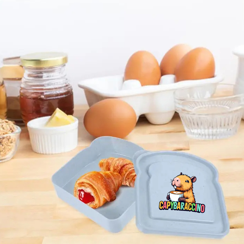 カピバラサンドイッチ食品保存ケースコンテナサラダフルーツスナ - Food Storage Box Plastic のレビューと価格