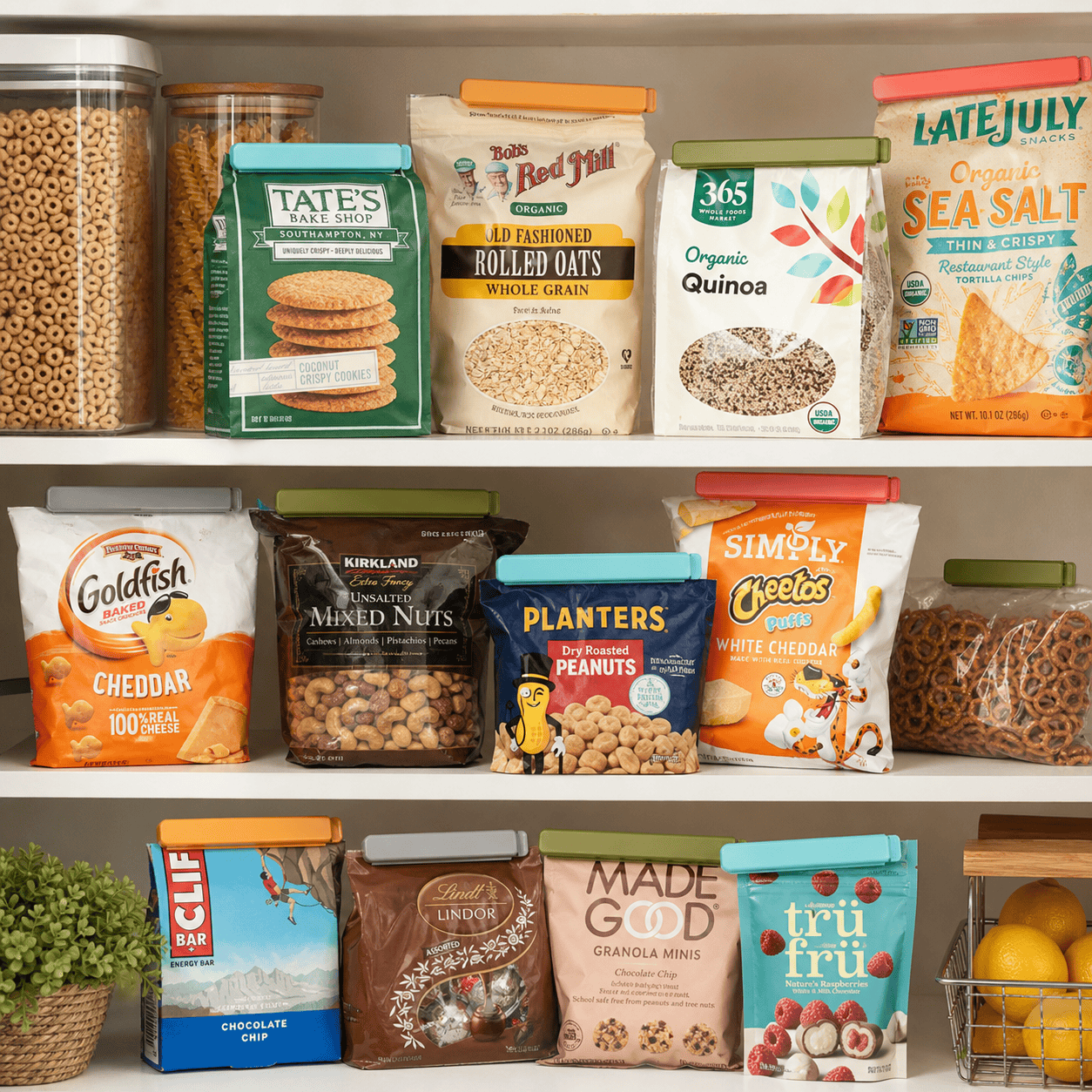 5個入り プラスチック製袋口シーラー、気密性のある再利用可能 - Food Storage Plastic Bag のレビューと価格