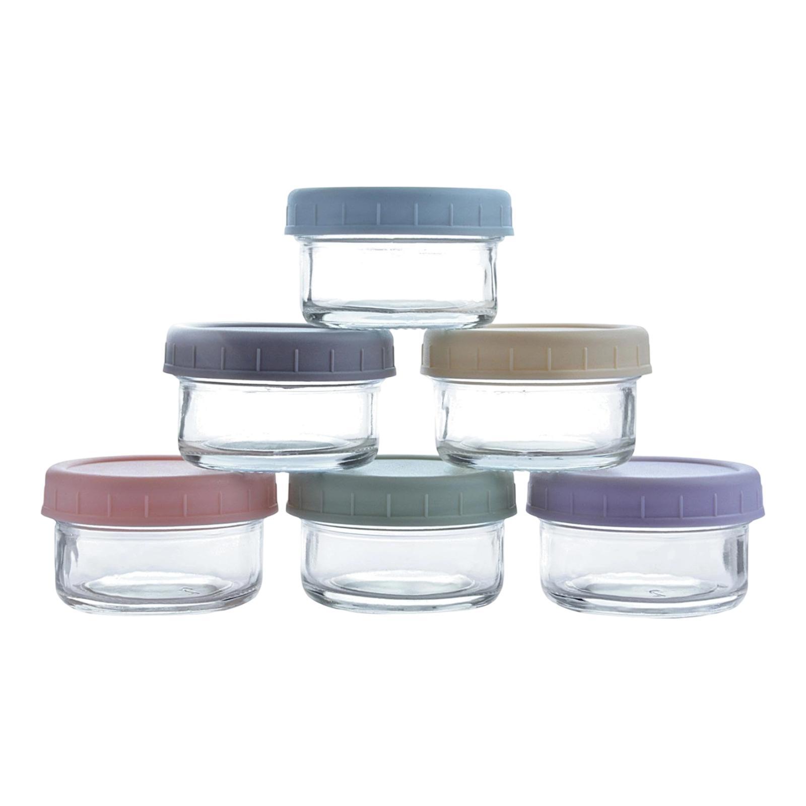 漏れ防止蓋付きミニガラス瓶、キッチンのスパイス、ソース、食品 - Food Storage Glass Round のレビューと価格