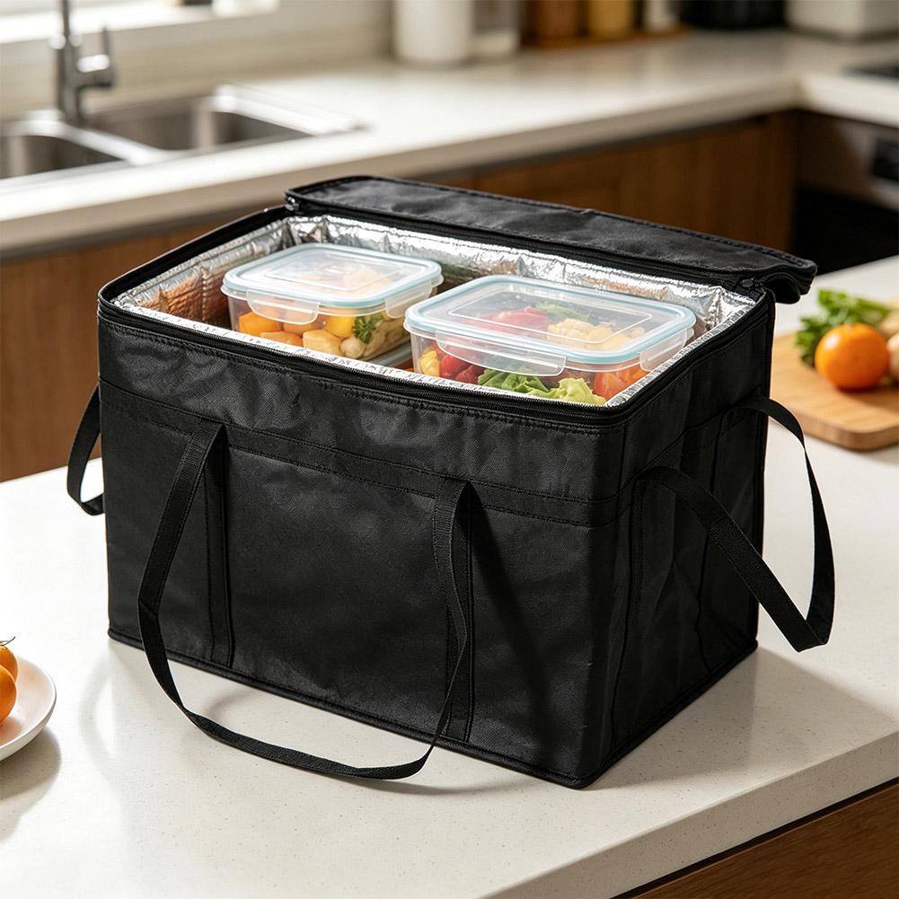 断熱保温トートバッグ 大容量クーラーバッグ 配達用ジッパー付 - Food Storage Zipper Bags のレビューと価格