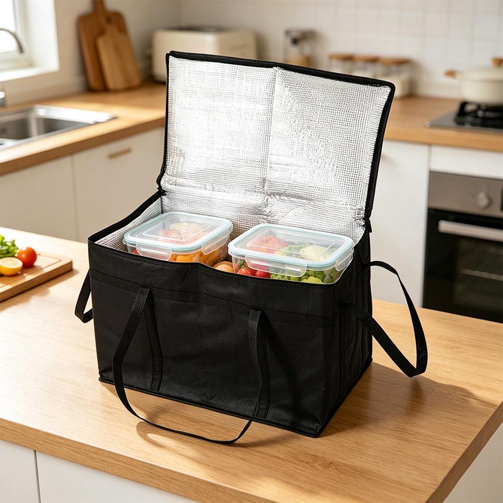 断熱保温トートバッグ 大容量クーラーバッグ 配達用ジッパー付 - Food Storage Zipper Bags のレビューと価格