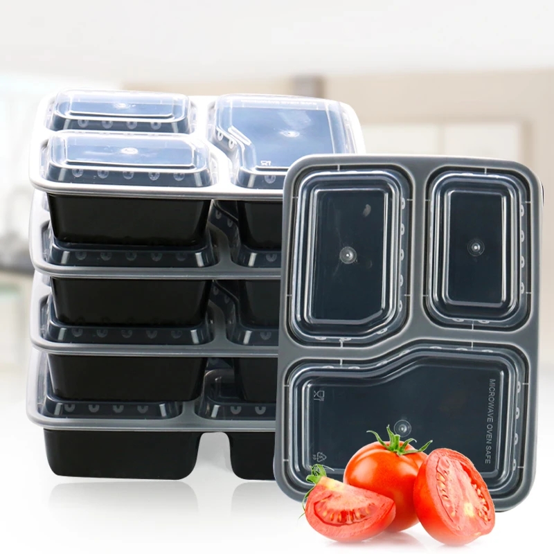 7パック 3コンパートメント 食事準備コンテナ 極厚食品保存 - Food Storage Prep Containers のレビューと価格