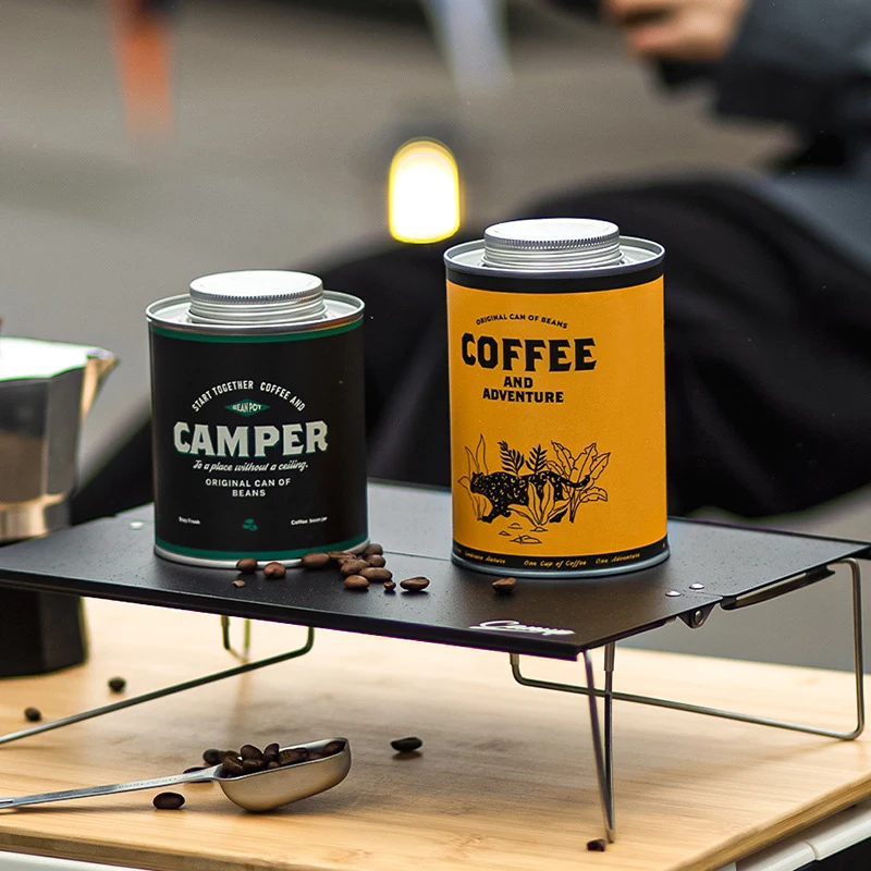 1pc コーヒー豆密封保管缶ポータブルキャンプ用ブリキ箱食品 - Food Storage System のレビューと価格