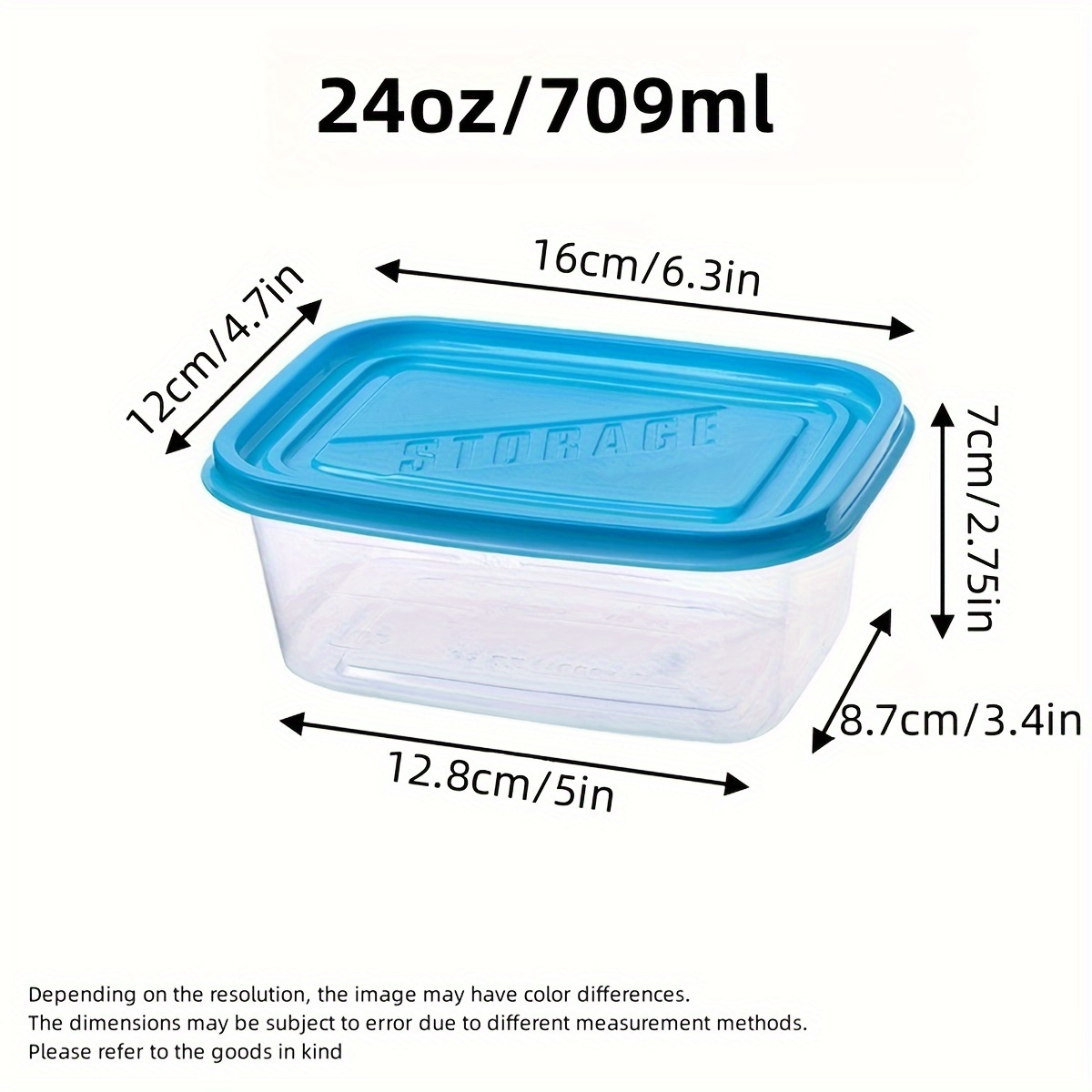透明な積み重ね可能なプラスチック製食品保存容器6個セット、青 - Food Storage Canister のレビューと価格