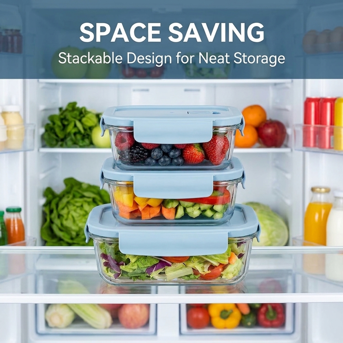 2個セット ガラス製ミールプレップ容器 BPAフリー 気密ラ - Food Storage Prep Containers のレビューと価格