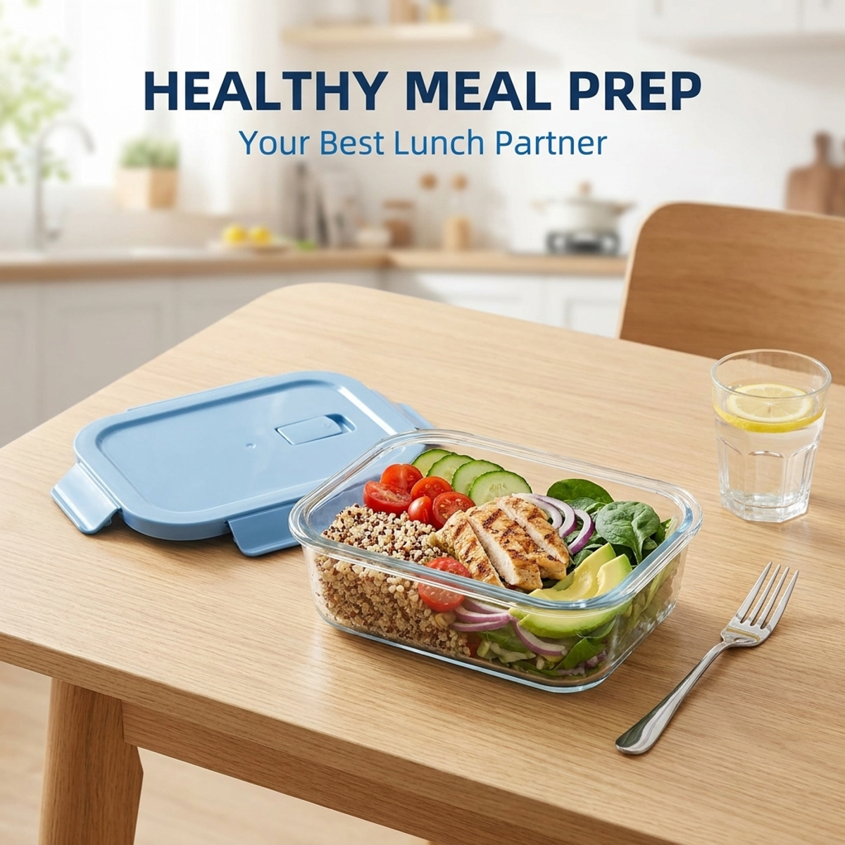 2個セット ガラス製ミールプレップ容器 BPAフリー 気密ラ - Food Storage Prep Containers のレビューと価格