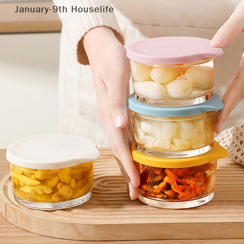 電子レンジ対応ラウンド食品保存容器高ホウケイ酸ガラスピクルス - Food Storage Glass Round のレビューと価格