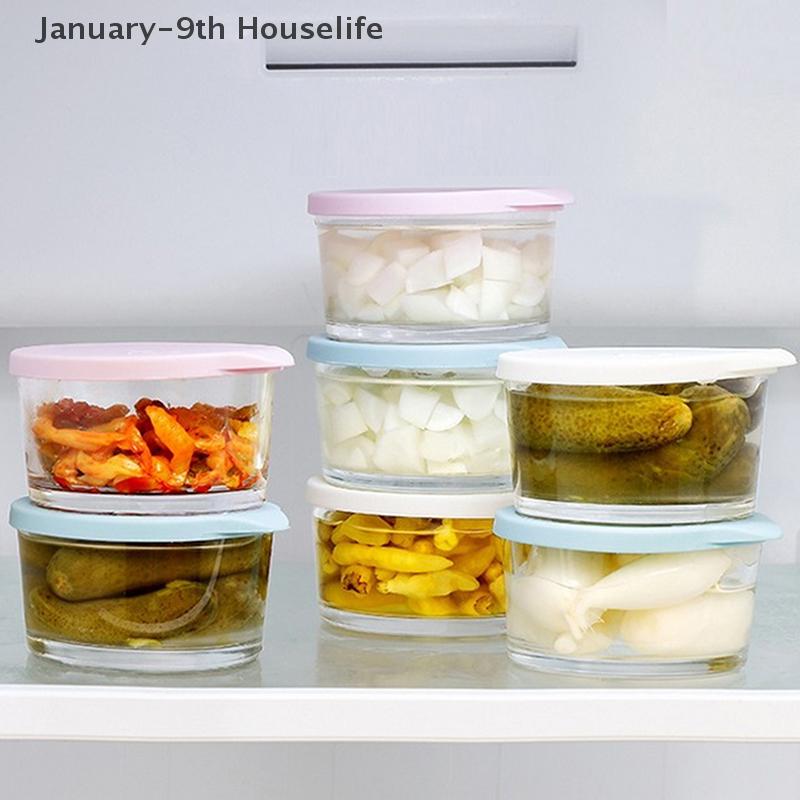 電子レンジ対応ラウンド食品保存容器高ホウケイ酸ガラスピクルス - Food Storage Glass Round のレビューと価格