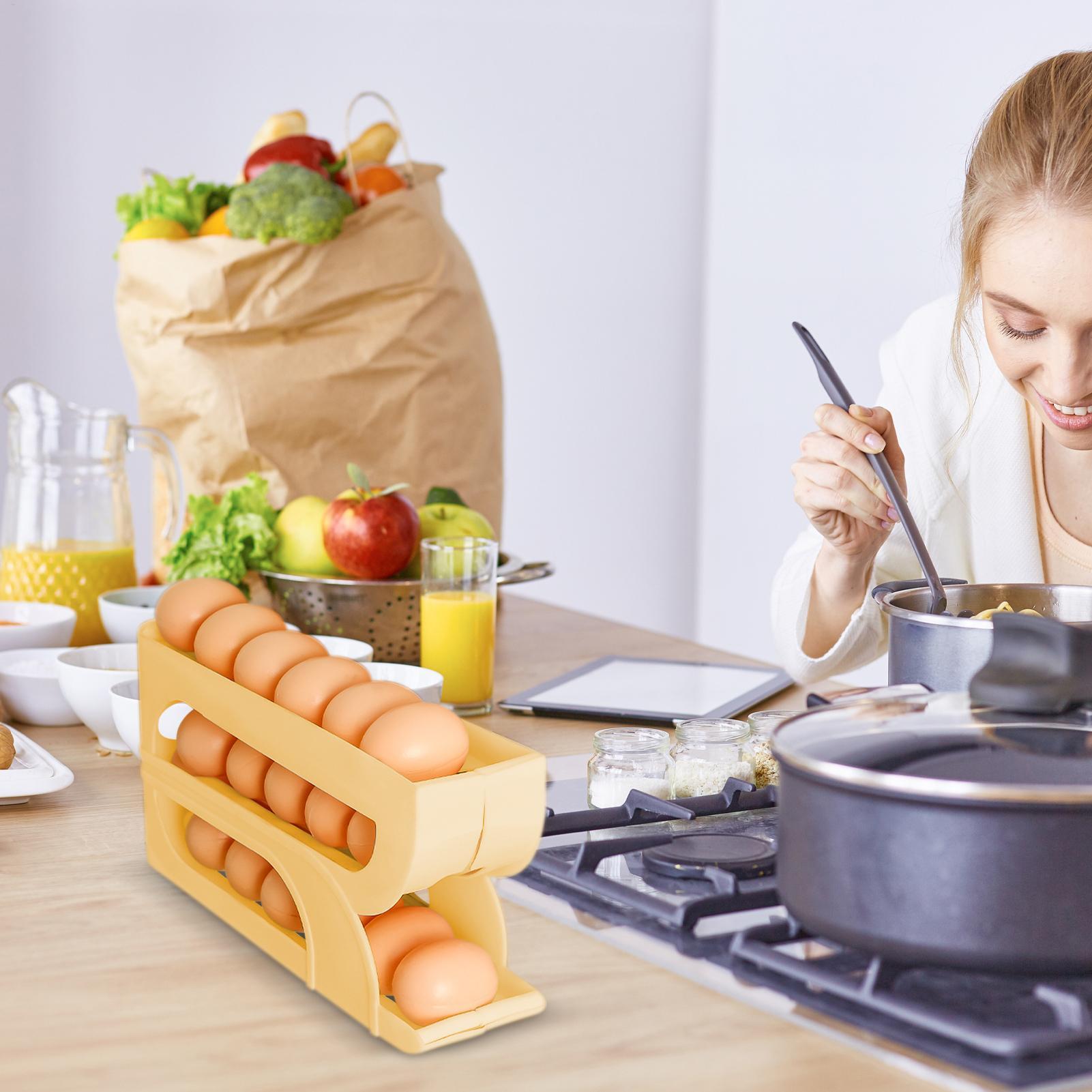 自動卵回転式ラック 新型家庭用キッチン専用 卵回転式ラック  - Egg Storage Holder のレビューと価格