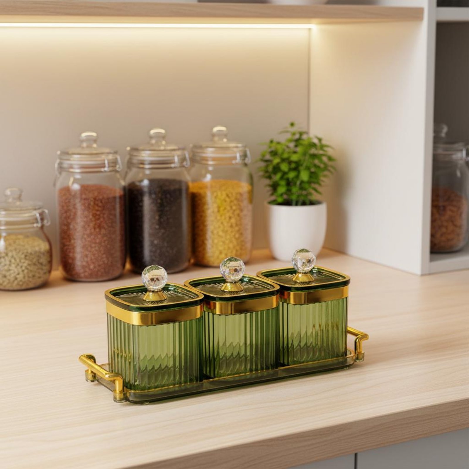 装飾的なスナック容器セット、気密性のある高級食品保存容器セッ - Food Storage Canister のレビューと価格