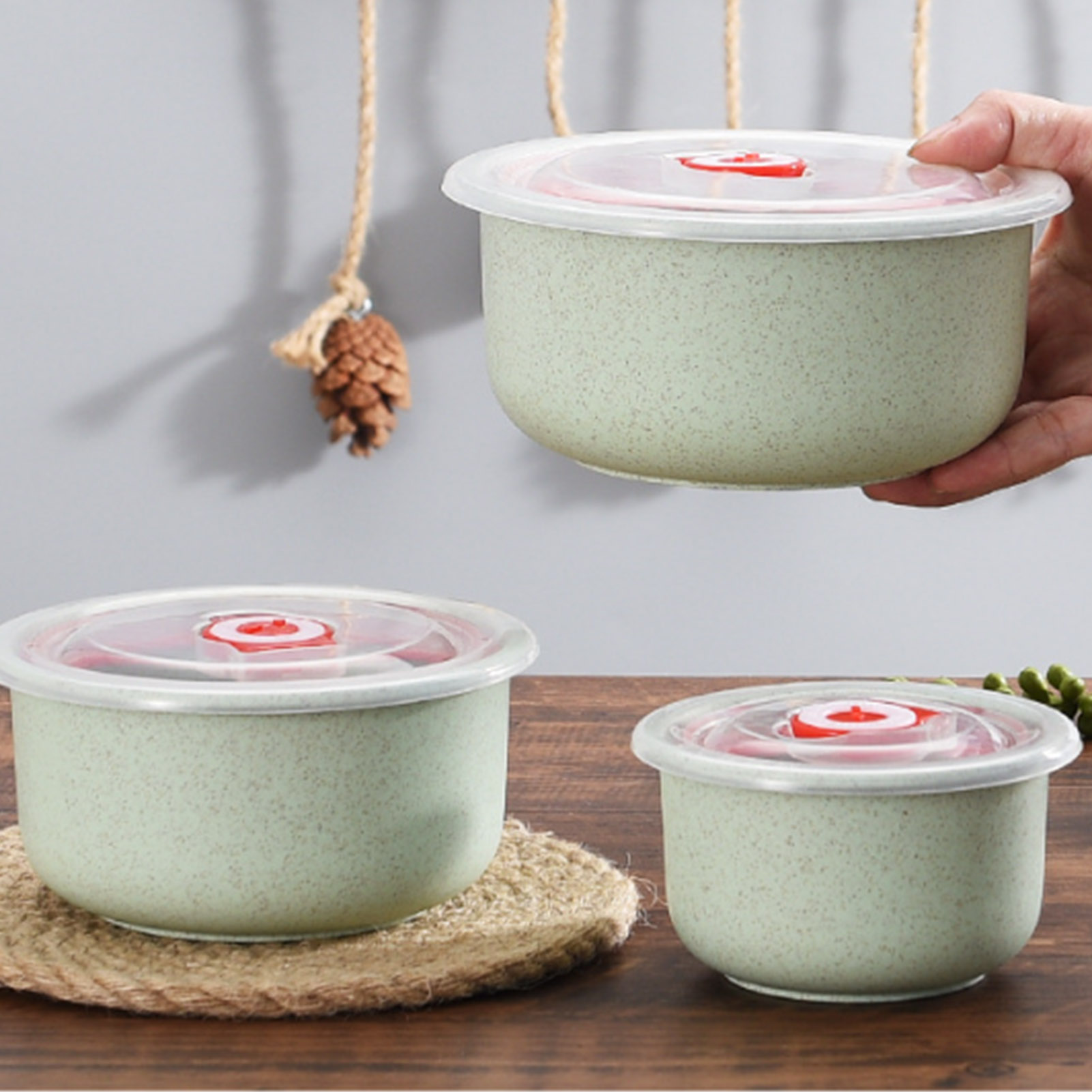 3個入り食品保存容器弁当箱軽量食品保存容器キッチン収納ピクニ - Food Storage Prep Containers のレビューと価格